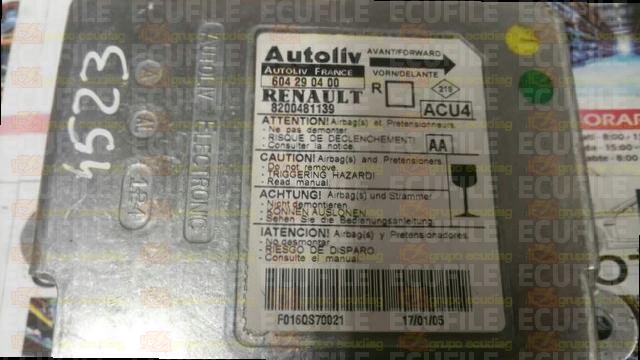 AUTOLIV ACU4 604290400 RENAULT SCENIC II 8200481139 AA EEPROM 95160