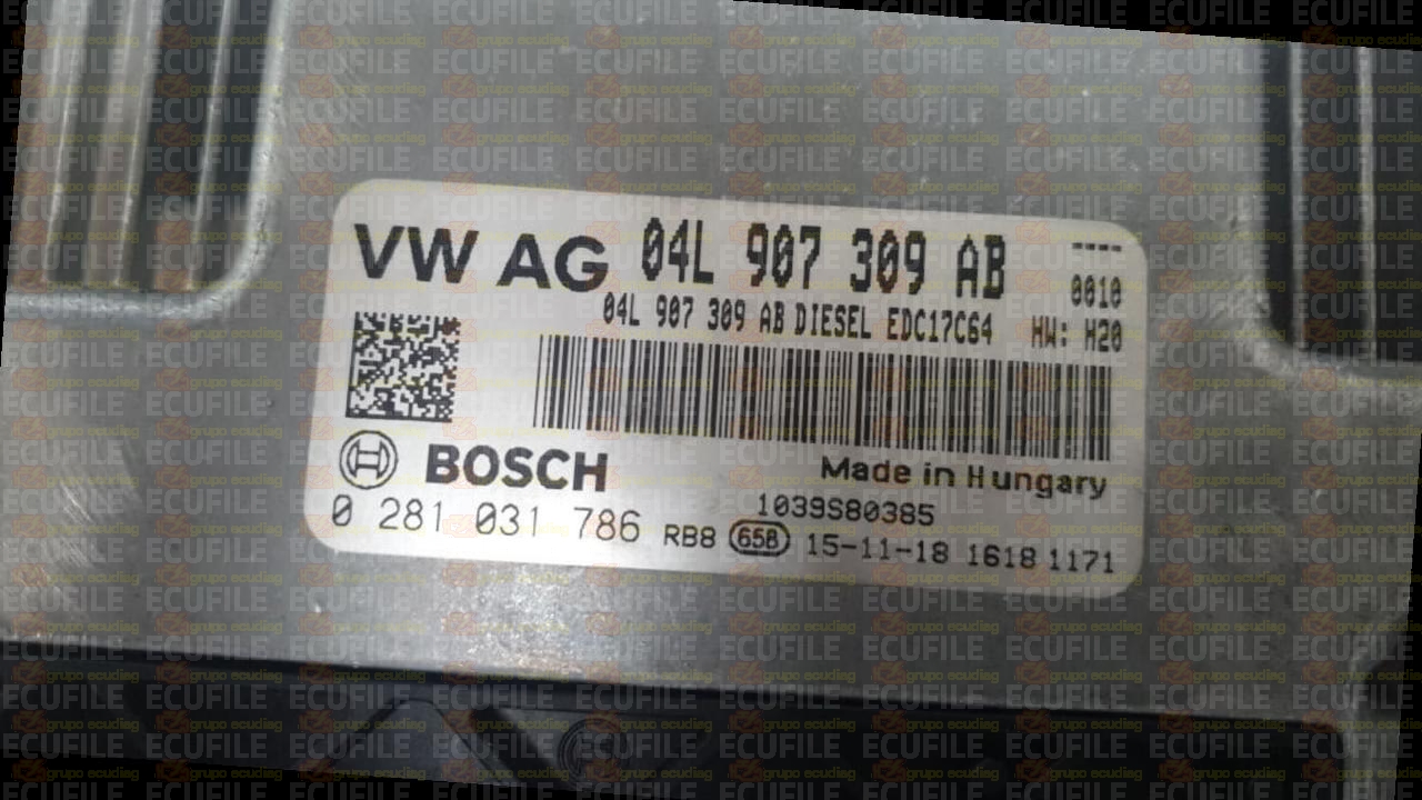 BOSCH EDC17C64-2.32 0281031786 AUDI Q3 I 2.0 TDI 150HP 04L907309AB 04L906016FH 1658 - 10SW004411