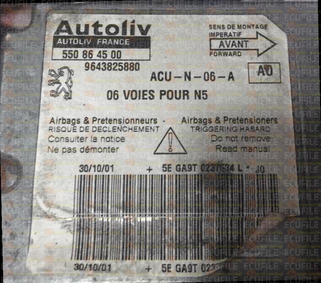 AUTOLIV 550864500 PEUGEOT 306 9643825880 A0