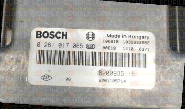 BOSCH EDC16C36-3.3 0281017065 OPEL VIVARO I 2.0 DCI 114HP 8200935115 8201105714 1037503138-8201133411