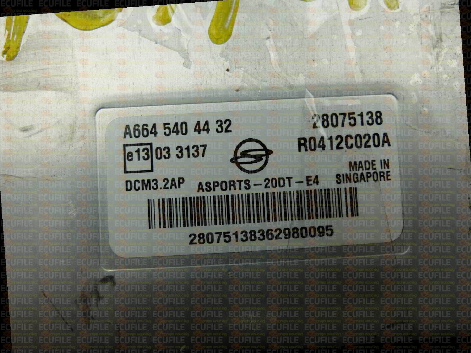 DELPHI DCM3.2AP R0412C020A 28075138 SSANGYONG ACTYON SPORTS I 2.0 XDI 141HP A6645404432