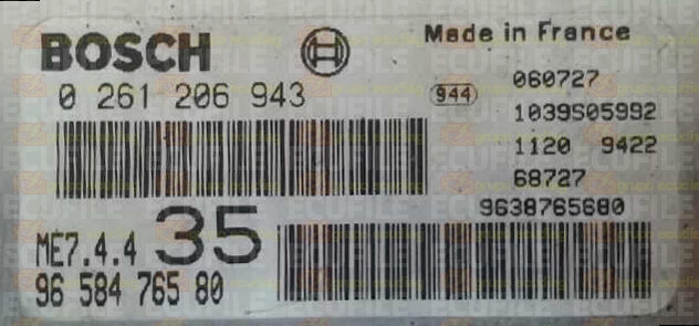 BOSCH ME7.4.4 0261206943 PSA 9658476580 EEPROM 95160