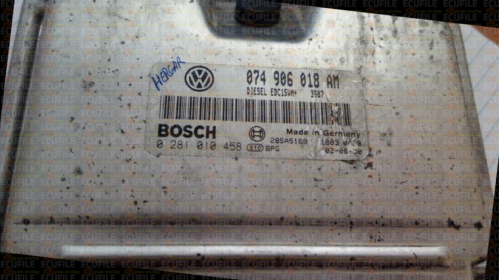 BOSCH EDC15VM+2.V1 0281010458 VOLKSWAGEN TRANSPORTER T4 2.5 TDI 102HP 074906018AM 1037362442