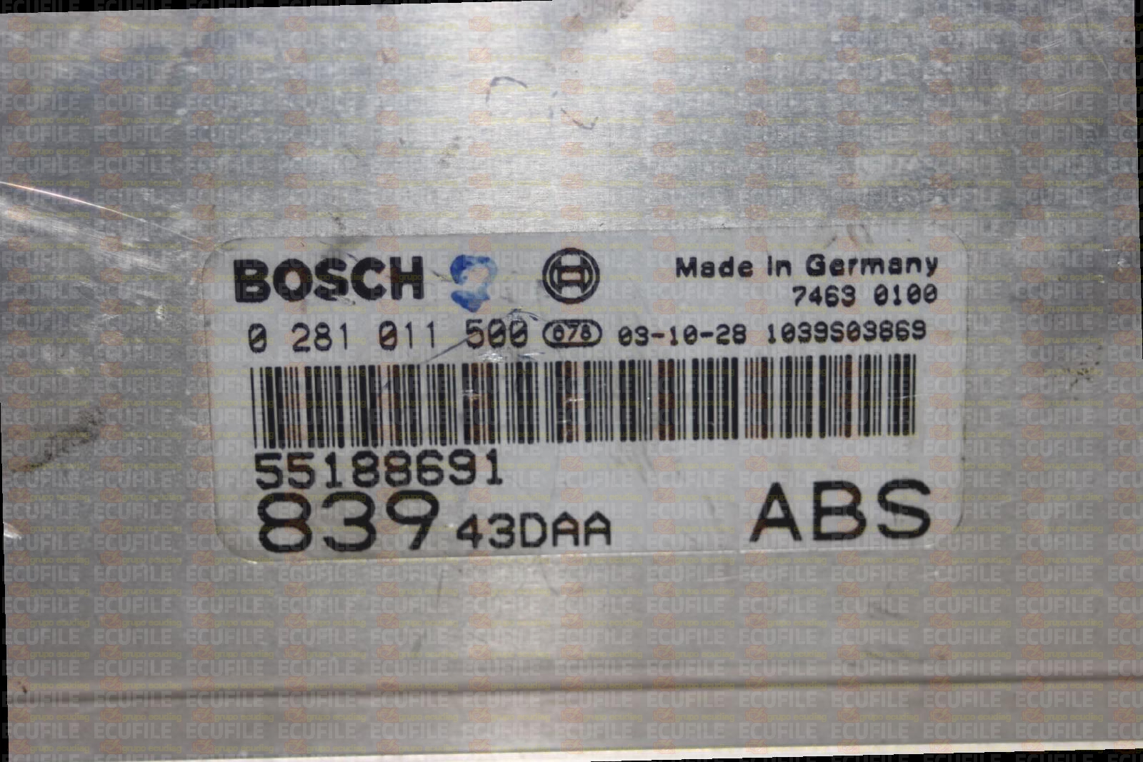 BOSCH EDC15C7-2.13 0281011500 LANCIA LYBRA 1.9 JTD 115HP 55188691 1037369115