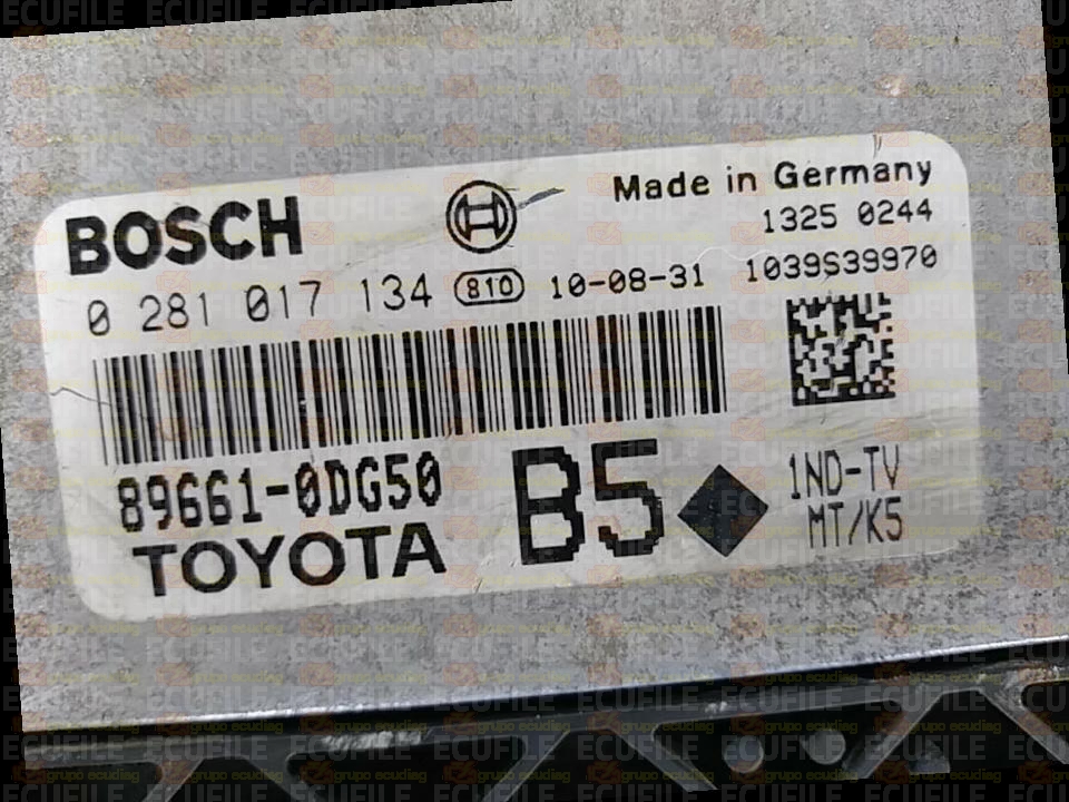BOSCH EDC17CP37-7.21 0281017134 TOYOTA YARIS II 1.4 D4D 90HP 89660-0DP50 1037536737