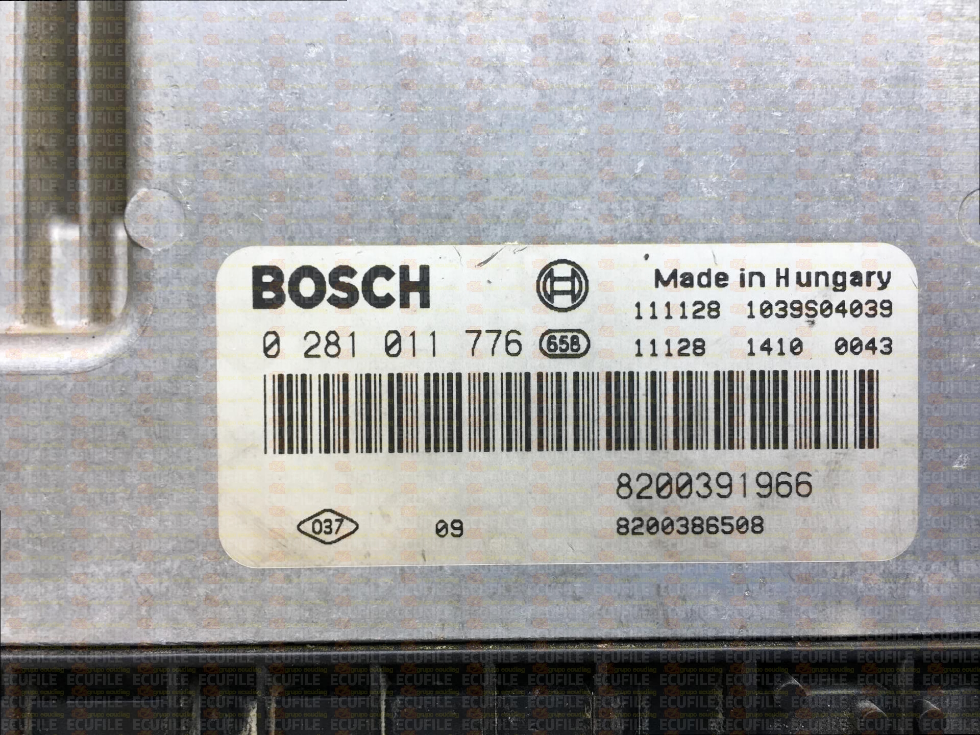 BOSCH EDC16C3-10.22 0281011776 RENAULT MEGANE II SCENIC 1.9 DCI 120HP 8200391966 8200386508 1037377156