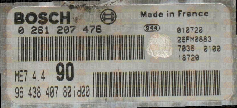 BOSCH ME7.4.4 0261207476 PSA 9643840780 EEPROM 95160