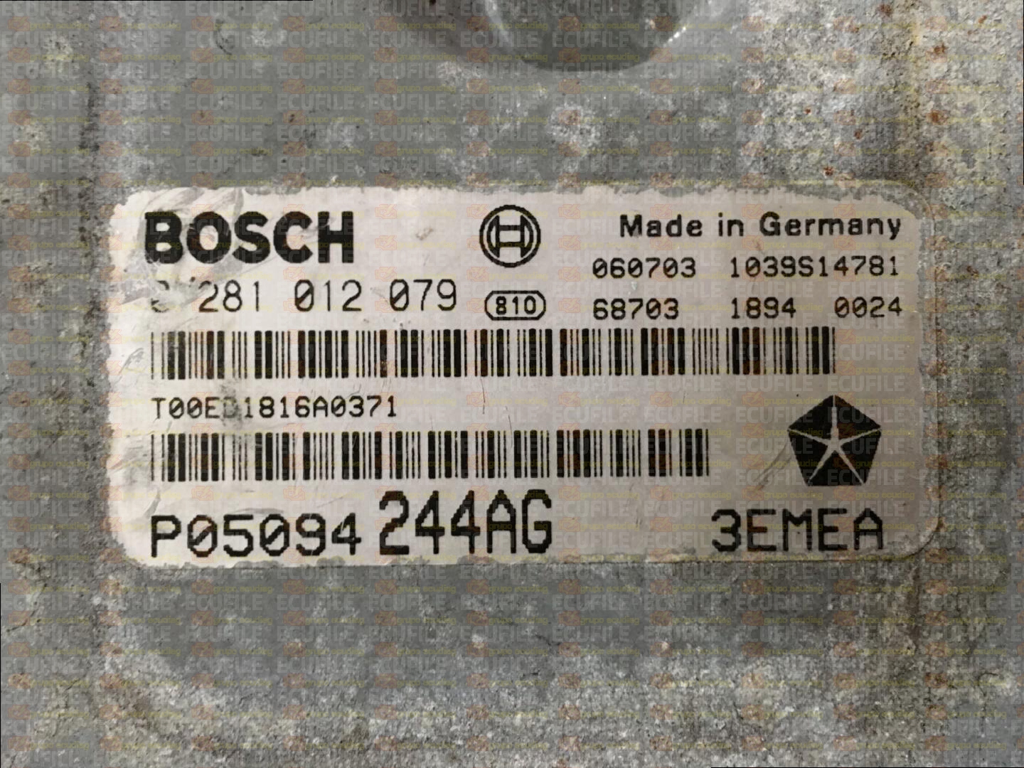 BOSCH EDC16CP31-8.40 0281012079 JEEP COMMANDER 3.0 CRD 218HP P05094244AG 1037379934