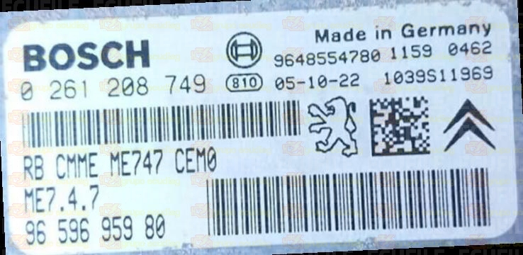 BOSCH ME7.4.7 0261208749 PSA 9659695980 EEPROM 95320
