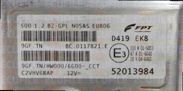 MAGNETI MARELLI 9GF.TN BC.0117821.E FIAT 500 1.2 52013984 HW000 EEPROM 95640