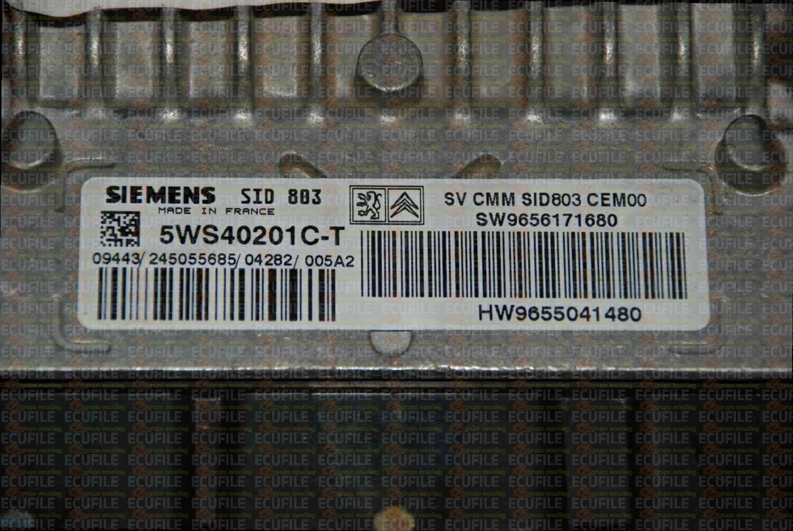 SIEMENS VDO CONTINENTAL SID803 5WS40201C-T CITROEN C4 PEUGEOT 307 2.0 HDI 136HP HW9655041480 SW9656171680 9663609980-PO000AA000000