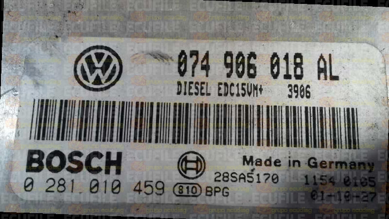BOSCH EDC15VM+2.V1 0281010459 VOLKSWAGEN TRANSPORTER T4 2.5 TDI 102HP 074906018AL 1037362443