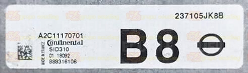 CONTINENTAL SID310 A2C11170701 NISSAN 237105JK8B B8 