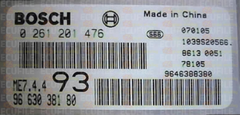 BOSCH ME7.4.4 0261201476 PSA 9663038180 EEPROM 95160