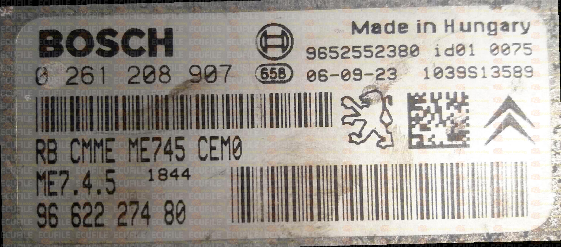 BOSCH ME7.4.5 0261208907 PSA 9662227480 EEPROM 95320