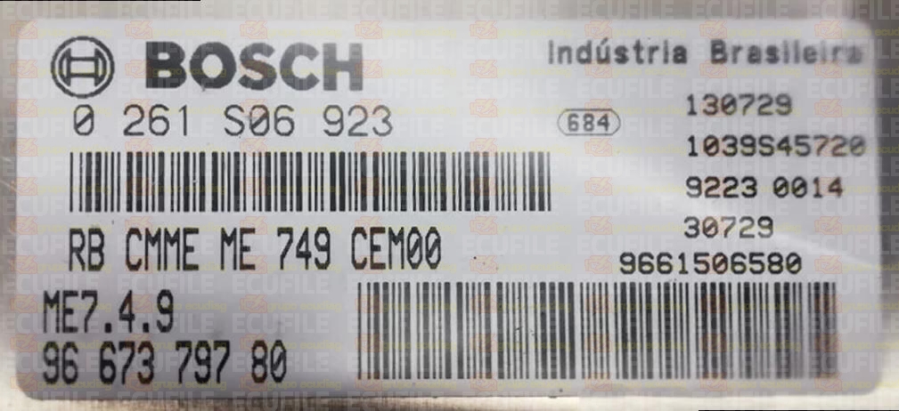 BOSCH ME7.4.9 0261S06923 PSA 9667379780 EEPROM 95320
