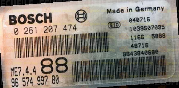 BOSCH ME7.4.4 0261207474 PSA 9657499780 EEPROM 95160