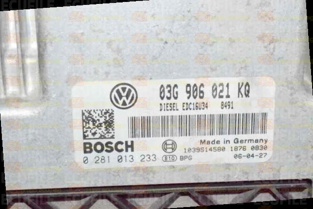 BOSCH EDC16U34-3.42 0281013233 VOLKSWAGEN GOLF V 1.9 TDI 105HP 03G906021KQ 1037379744