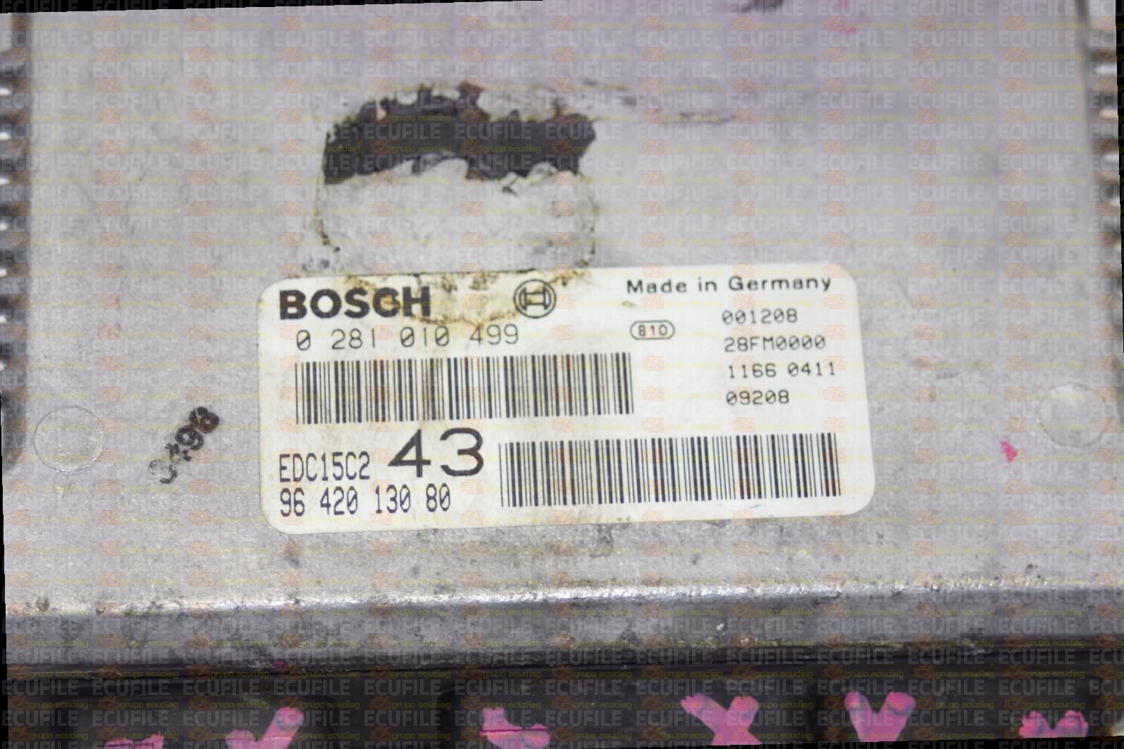 BOSCH EDC15C2-11.1 0281010499 CITROEN XSARA 2.0 HDI 90HP 9642013080 1037353305