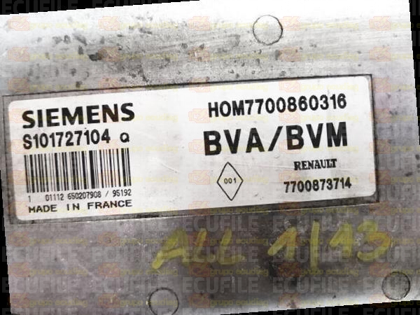 SIEMENS FENIX S101727104Q RENAULT 7700873714 HOM7700860316 EEPROM MC68HC11