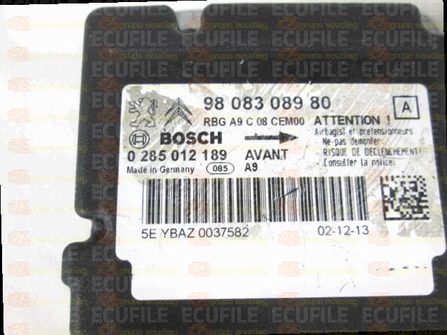 BOSCH 0285012189 PEUGEOT 208 9808308980 A