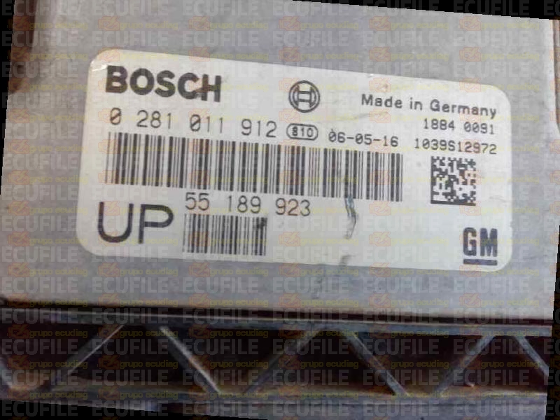 BOSCH EDC16C9-3.22 0281011912 OPEL VAUXHALL 55189923 UP EEPROM 95160