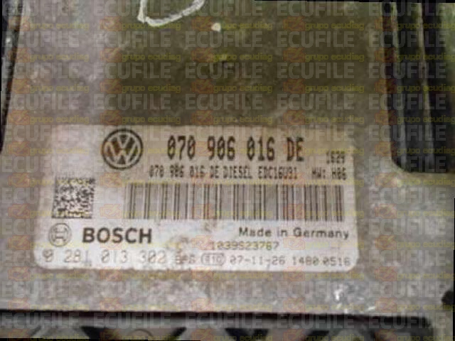 BOSCH EDC16U31-4.51 0281013302 VOLKSWAGEN TOUAREG 2.5 TDI 174HP 070906016DE 1037390646