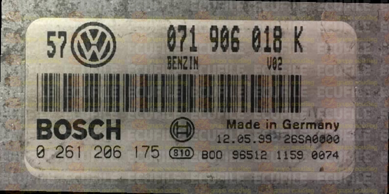 BOSCH M3.8.3 0261206175 SEAT TOLEDO II 2.3i V5 150HP 071906018K V02