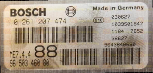 BOSCH ME7.4.4 0261207474 PSA 9650346080 EEPROM 95160