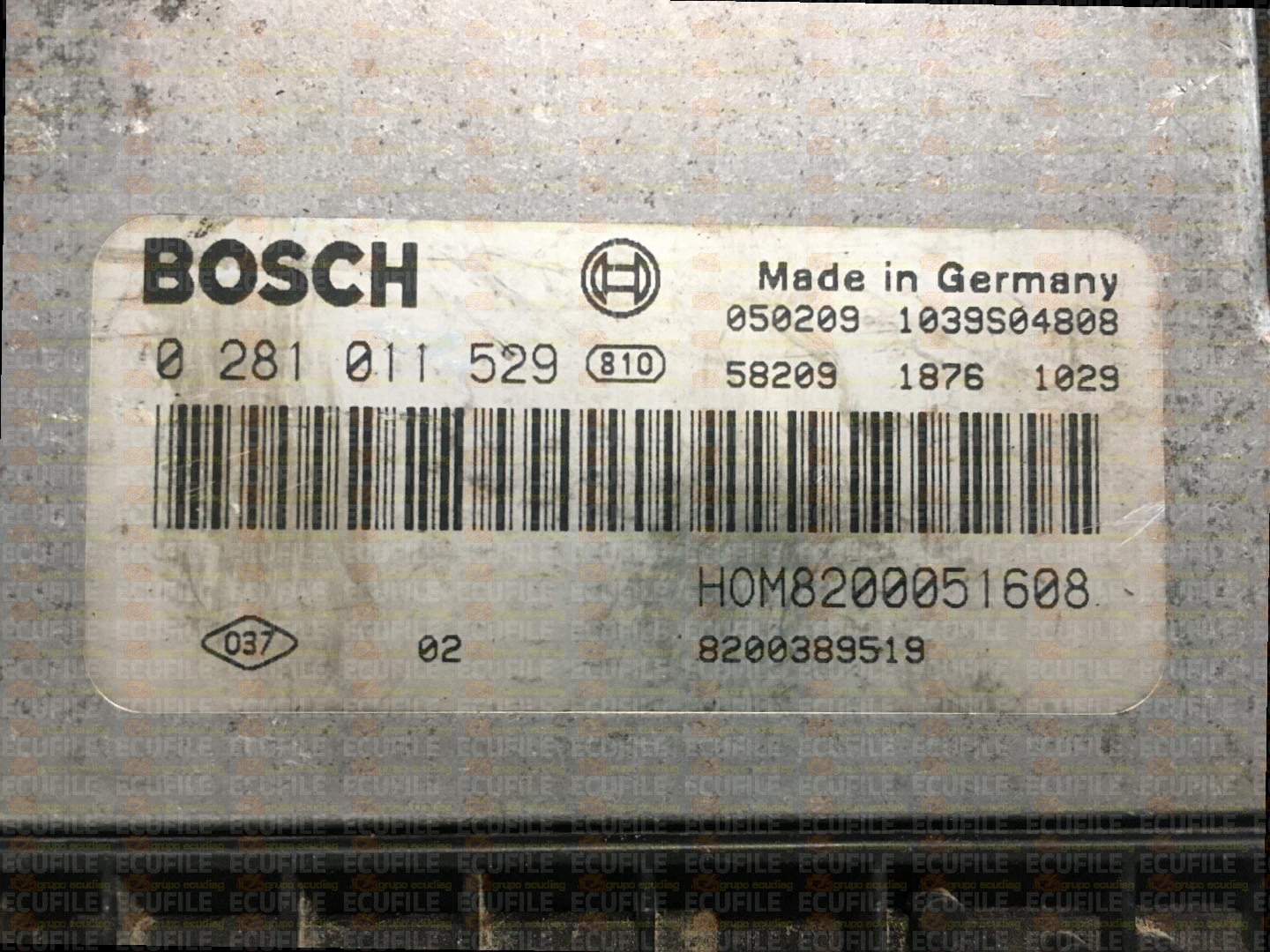 BOSCH EDC15C13-6.1 0281011529 OPEL VIVARO I 1.9 DCI 101HP HOM8200051608 8200389519 1037369913-8309