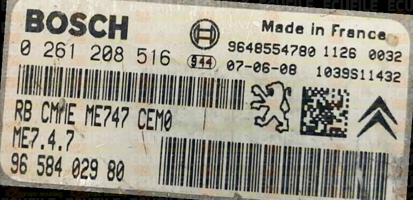 BOSCH ME7.4.7 0261208516 PSA 9658402980 EEPROM 95320