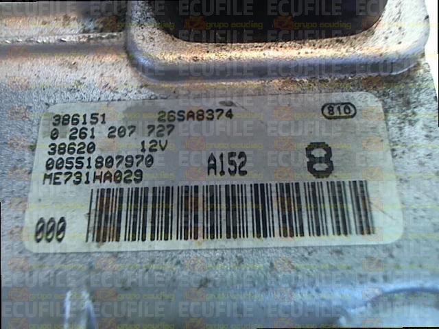 BOSCH ME7.3.1 0261207727 ALFA-ROMEO 147 1.6i 16V TS 120HP 55204990 00552049900 1037378169