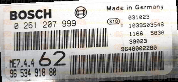 BOSCH ME7.4.4 0261207999 PSA 9653491880 EEPROM 95160