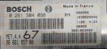 BOSCH ME7.4.4 0261S04098 PSA 9666195780 EEPROM 95160