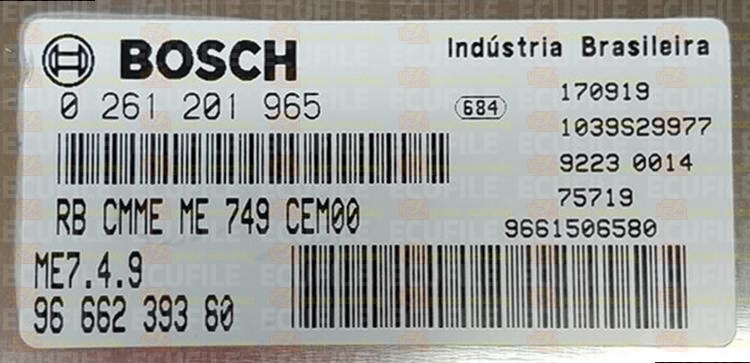 BOSCH ME7.4.9 0261201965 PSA 9666239380 EEPROM 95320