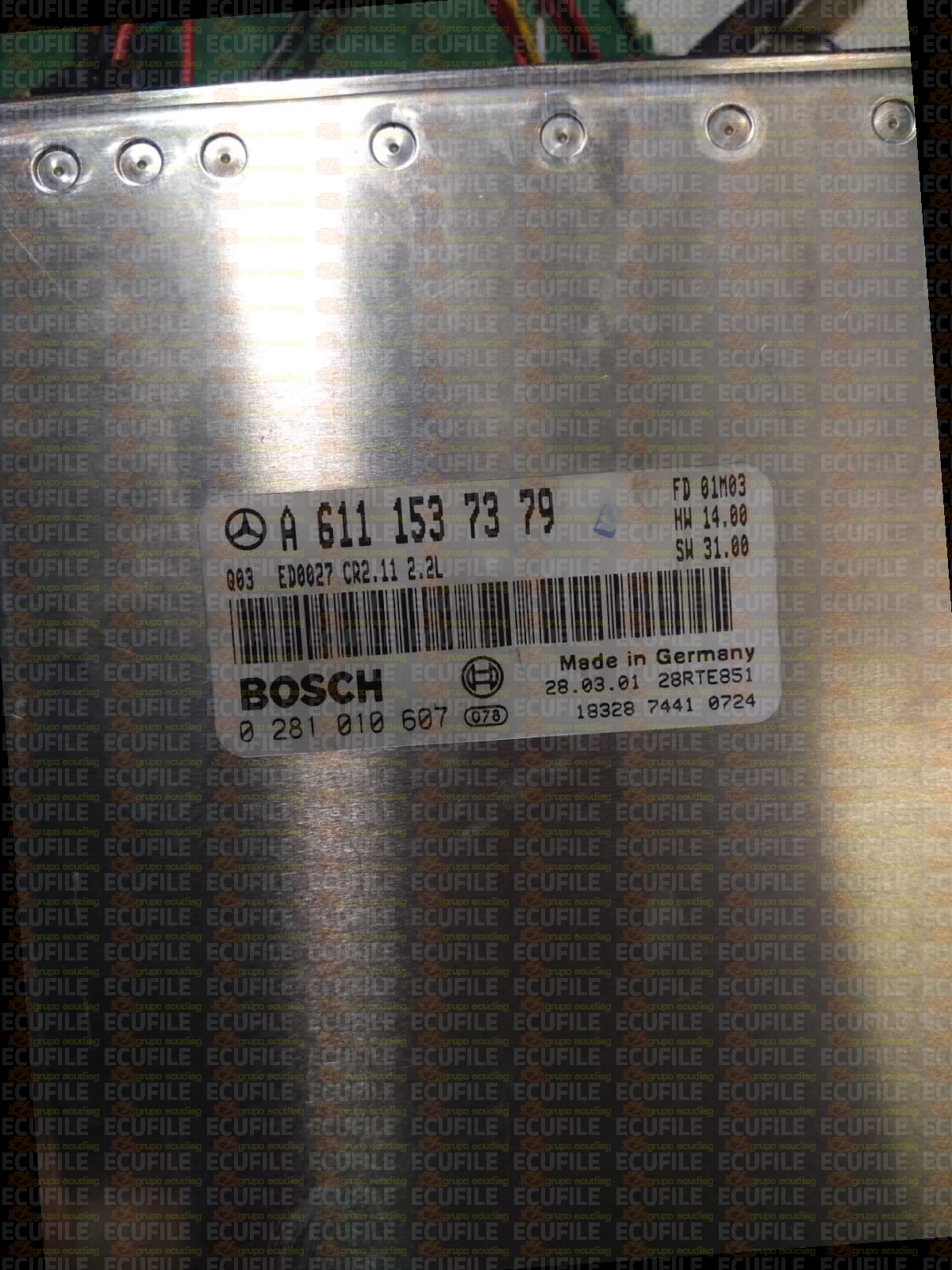 BOSCH EDC15C6-4.11 0281010607 MECEDES CL203 C220 II 2.2 CDI 143HP A6111537379 1037351498