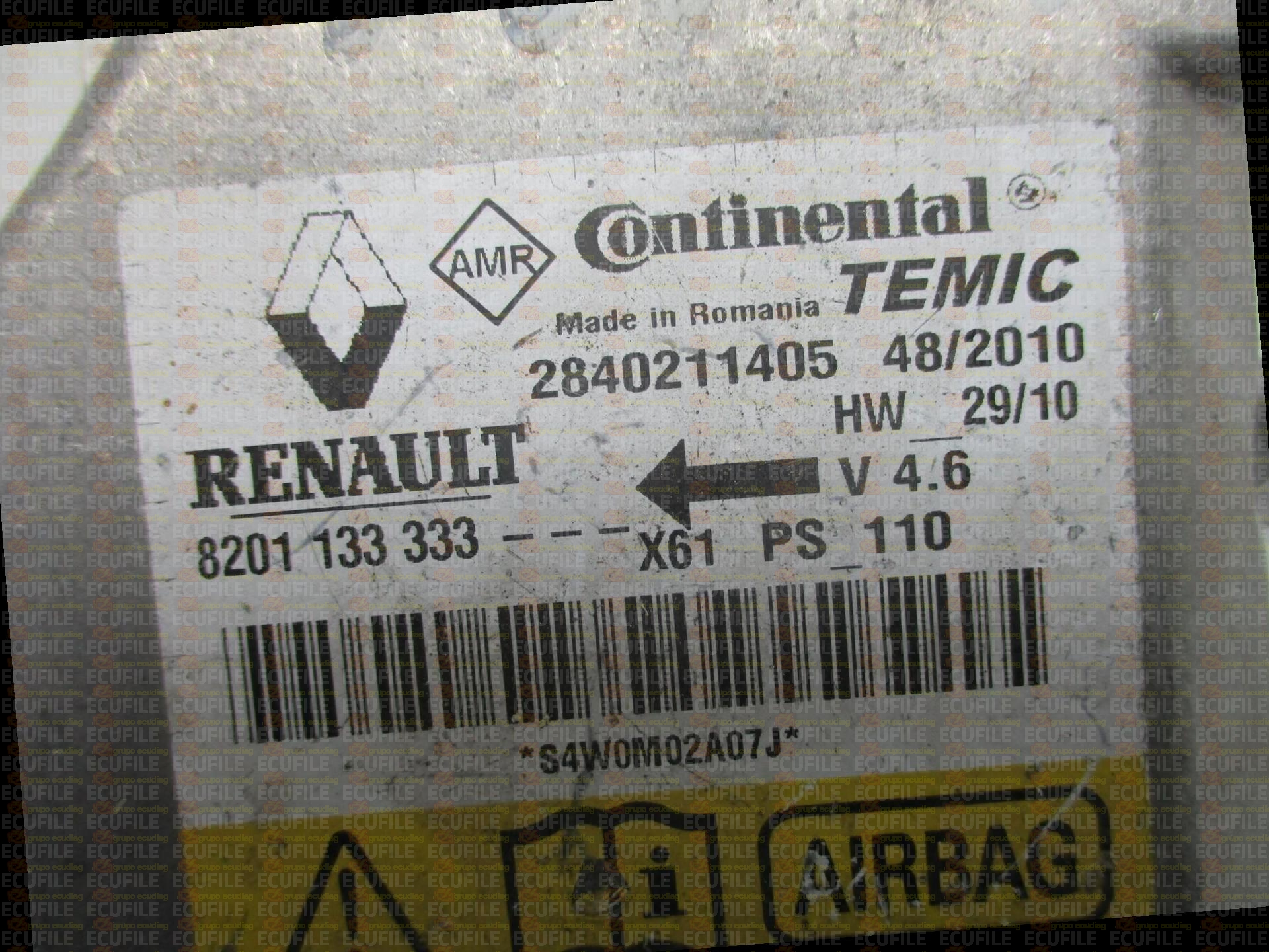 CONTINENTAL TEMIC 2840211405 RENAULT KANGOO II X61 8201133333
