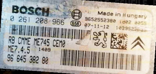 BOSCH ME7.4.5 0261208966 PSA 9664538280 EEPROM 95320