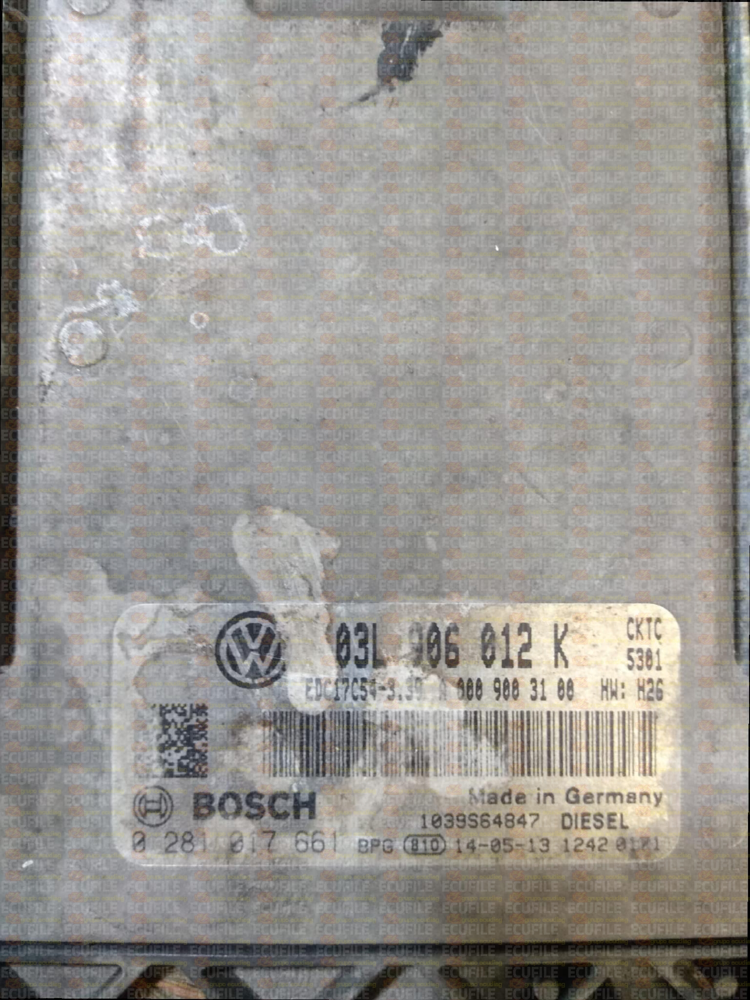 BOSCH EDC17C54-3.39 0281017661 VOLKSWAGEN CRAFTER 2.0 TDI 136HP 03L906012A 03L906012K 1037556913-8532