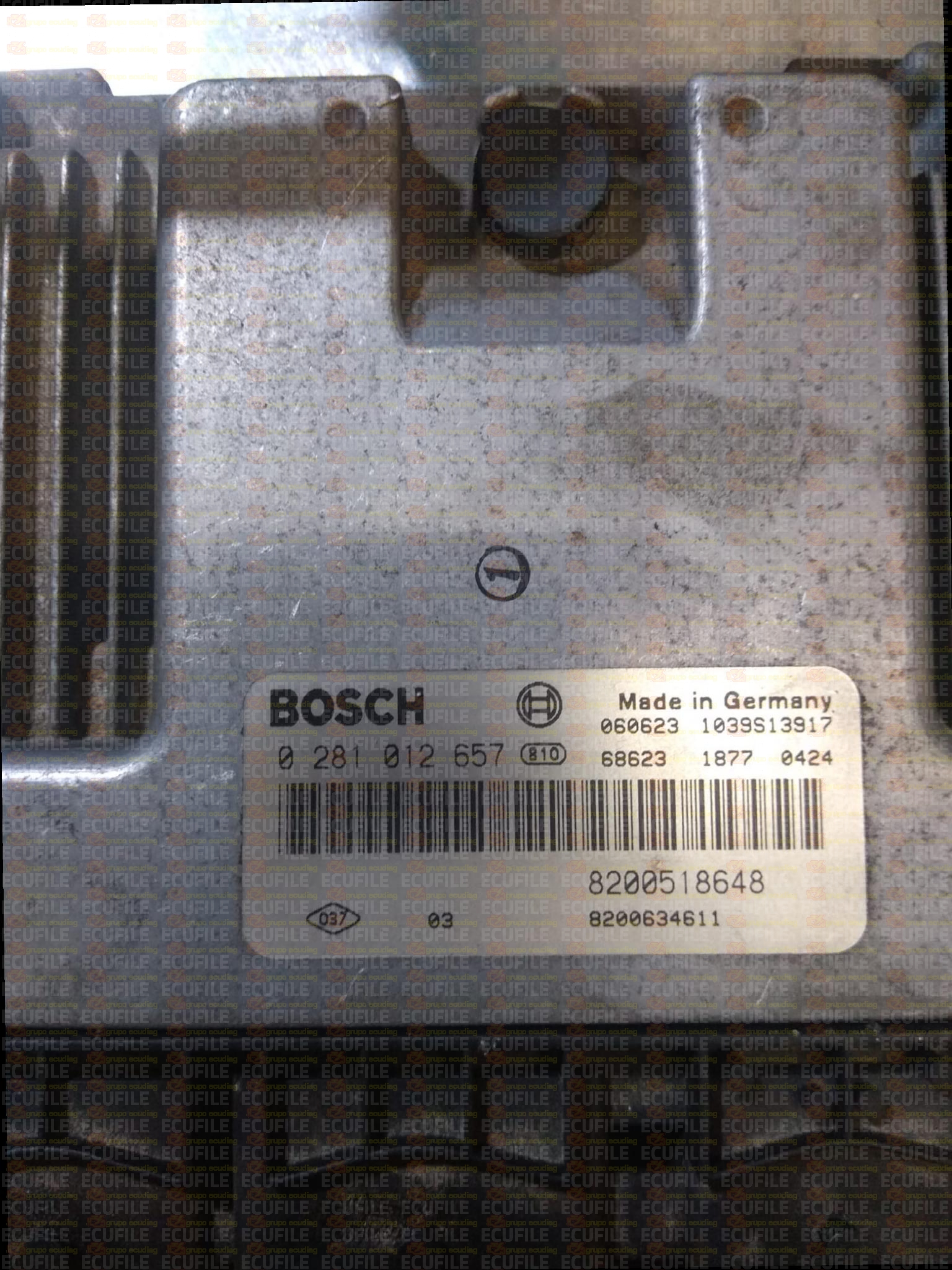 BOSCH EDC16C3-10.25 0281012657 SUZUKI GRAND VITARA II 1.9 DDIS 130HP 8200518648 8200634611 1037382012 - 8200634615