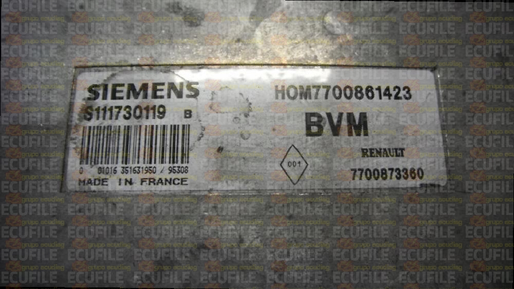 SIEMENS FENIX S111730119B RENAULT 7700873360 HOM7700861423 EEPROM MC68HC11