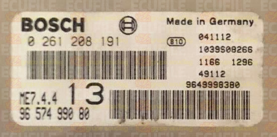 BOSCH ME7.4.4 0261208191 PSA 9657499080 EEPROM 95160