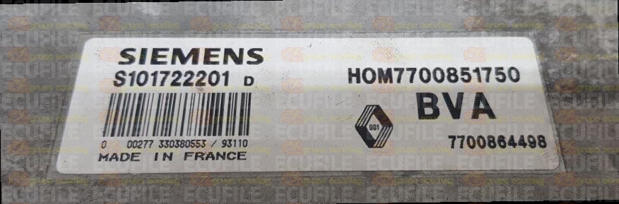 SIEMENS FENIX S101722201D RENAULT 7700864498 HOM7700851750 EEPROM MC68HC11