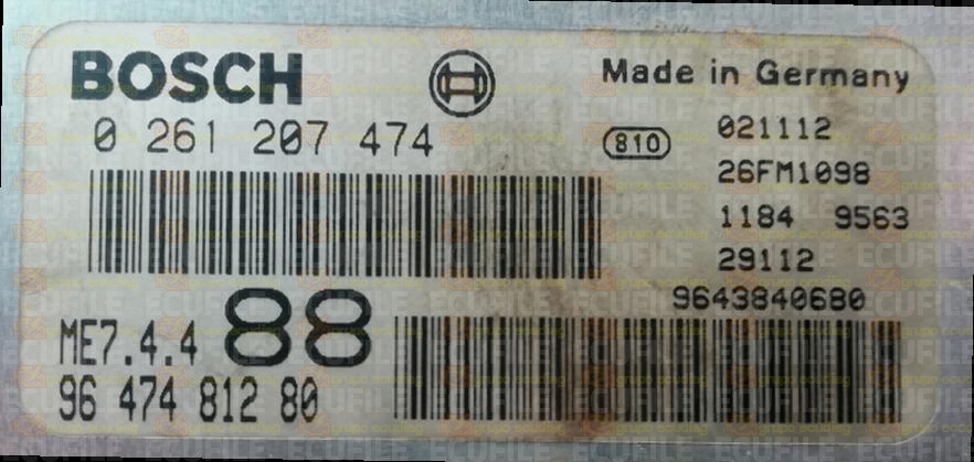 BOSCH ME7.4.4 0261207474 PSA 9647481280 EEPROM 95160