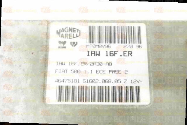 MAGNETI MARELLI IAW 16F.ER 61602.068.05 FIAT 500 CINQUECENTO 1.1i 46475181 EEPROM MC68HC11F1