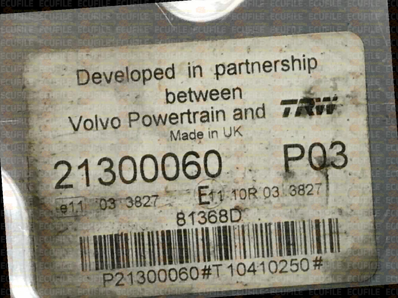 TRW EMS2.2 81368D VOLVO L180G 12.8L EURO5 334HP 21300060 P03 FLASH MPC5554