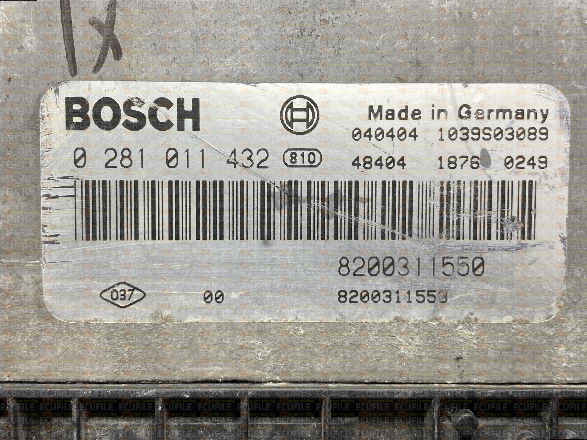 BOSCH EDC15C13-6.2 0281011432 RENAULT MASTER II 2.5 DCI 100HP 8200311550 8200311553 1037370499-700A