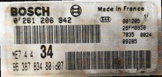 BOSCH ME7.4.4 0261206942 PSA 9638783480 EEPROM 95160