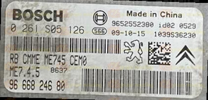 BOSCH ME7.4.5 0261S05126 PSA 9666824680 EEPROM 95320