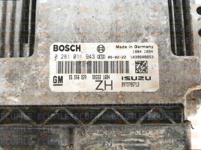BOSCH EDC16C9-3.30 0281011943 OPEL VAUXHALL 55556829 ZH EEPROM 95160
